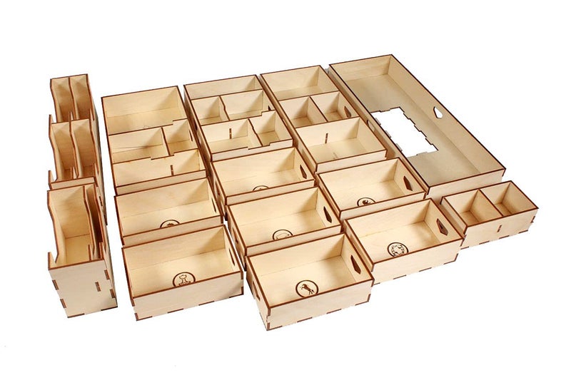 The Broken Token Game Organizer Compatible with Scythe Legendary Expansion - Wooden Game Organizing Box with Multiple Trays - Image 2